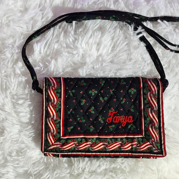 📣TANYA Vera Bradley Monogrammed Christmas 🎄 Apron Matching Purse Like 🆕 - Picture 3 of 7